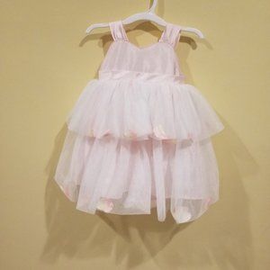 Pink and White Party Toddler Dress - Tulle